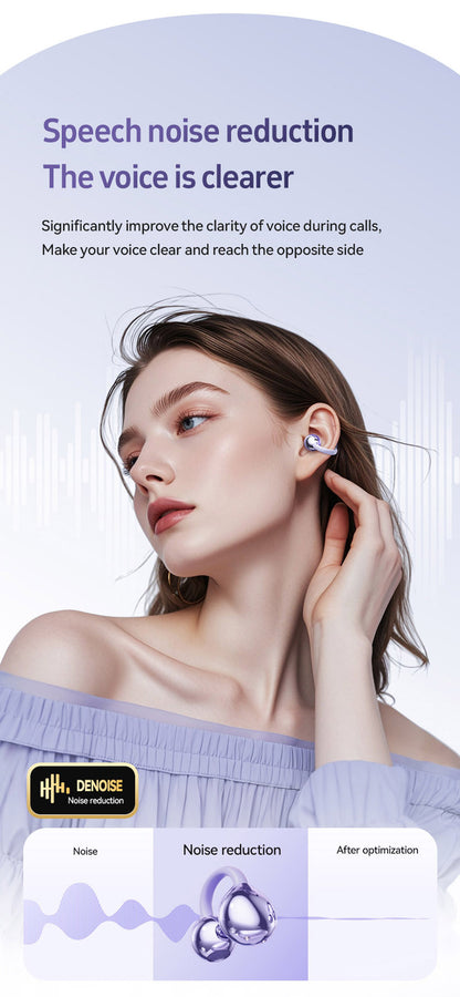 M108 Wireless Open End Earphones Bluetooth 5.4 Headphones Noise Cancelling Comfort Fit 72H Playtime Dolby Atmos Gaming