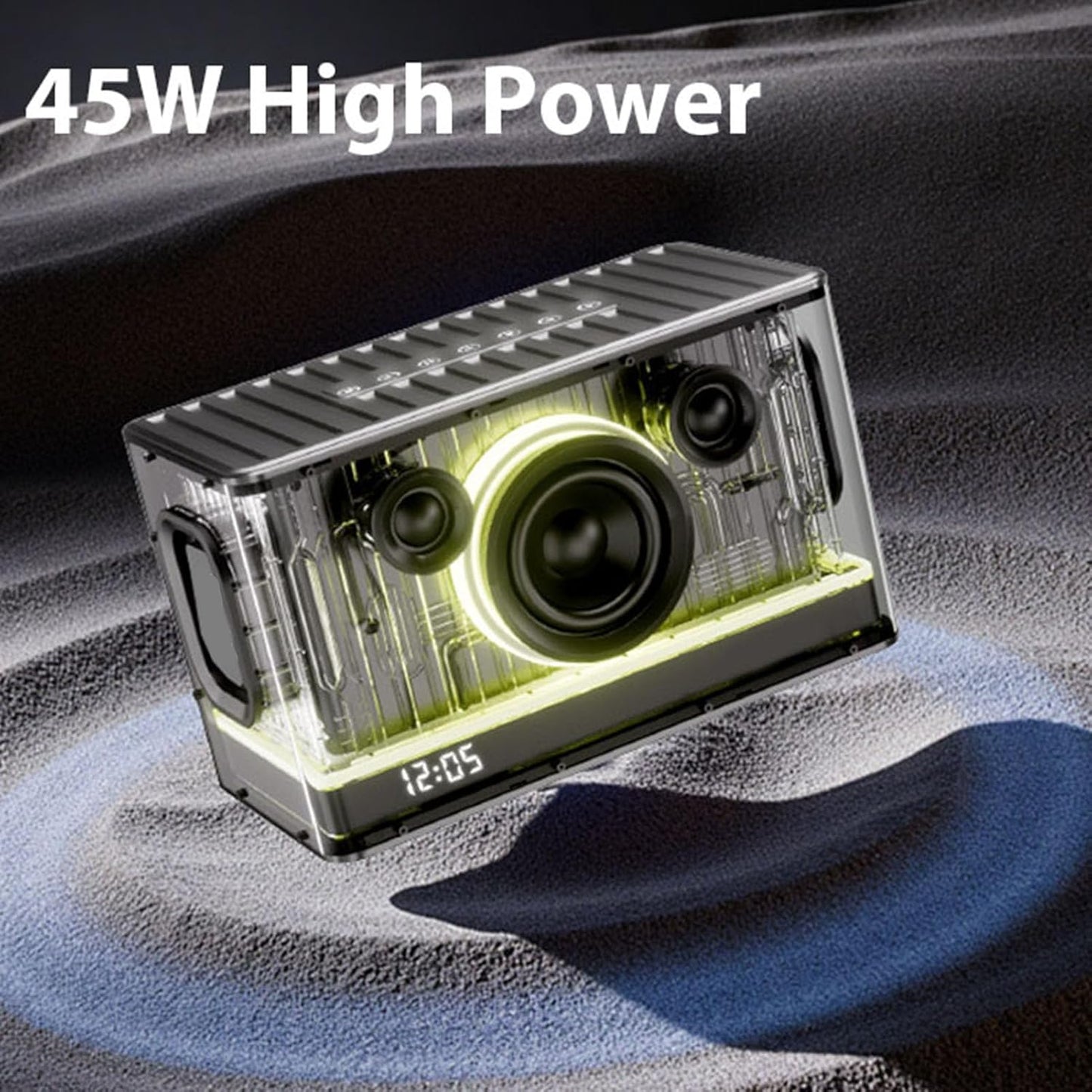 JY-36 Portable Bluetooth Speaker 45W Wireless Audio System with 8000mAh Battery UHF Microphone