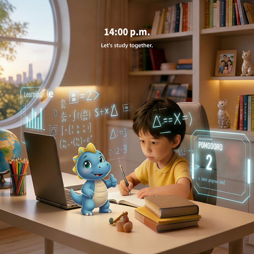 AI Plush Toy Vera Dinosaur AI Smart Plush Toy for Kids ChatGPT AI Companion Robot 69 Languages Voice Interaction Storytelling Learning Assistant Emotional Support Dinosaur Toy Birthday Gift