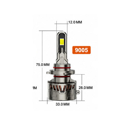 Y2-H1-6500K LED Car Bulb 125W High Brightness Light 6500K White Beam IP67 Waterproof Automotive Headlight Upgrade