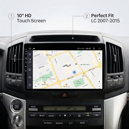 Android Car Navigation System for Toyota land cruiser 2007-2015 with Touch Screen, GPS, Bluetooth, WiFi, Apple CarPlay, Android Auto, Rear Camera Support, Smart Multimedia Player