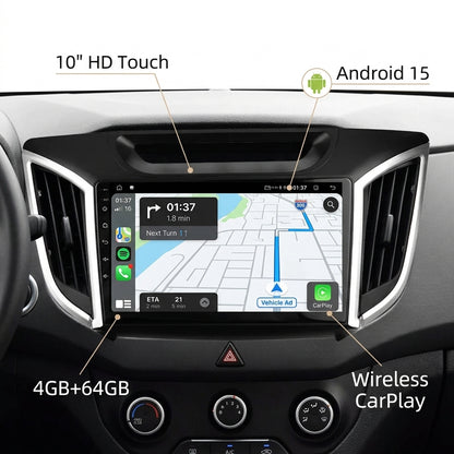 Android 15 Carplay 10 بوصة راديو سيارة لتويوتا لاند كروزر برادو 150 2014 - 2017 نظام ملاحة GPS مشغل وسائط متعددة ستريو DSP RDS WIFI