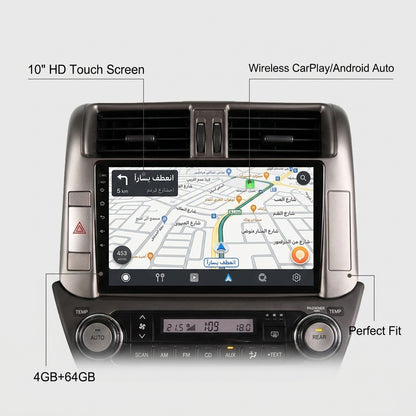 Android Car Navigation System for Toyota land cruiser Prado  J150 2009-2013 with Touch Screen, GPS, Bluetooth, WiFi, Apple CarPlay, Android Auto, Rear Camera Support, Smart Multimedia Player