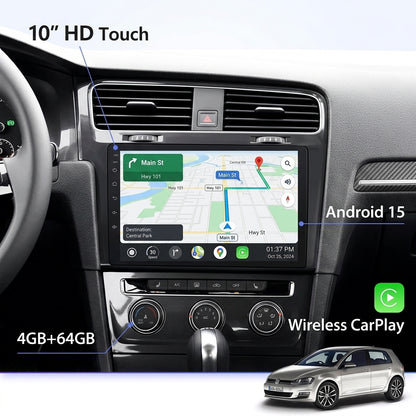 Android 15 Carplay 10 بوصة راديو سيارة لتويوتا لاند كروزر برادو 150 2014 - 2017 نظام ملاحة GPS مشغل وسائط متعددة ستريو DSP RDS WIFI