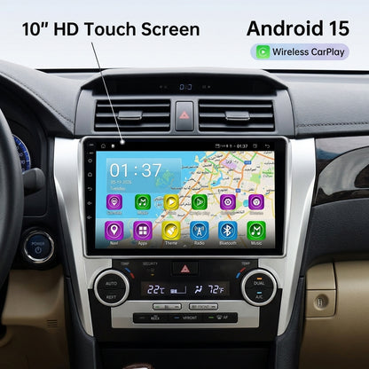 Smart Android Car Stereo System for Toyota Camry 2012-2014 with GPS Navigation, Bluetooth 5.0, Dual WiFi, Wireless CarPlay, Android Auto, 4K Video, Rear Camera Support