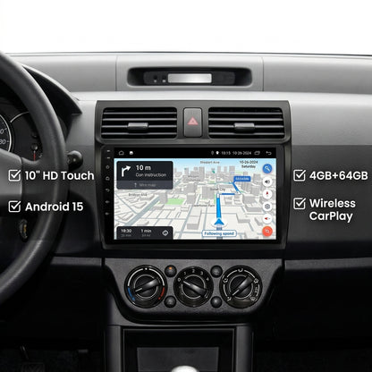 Android Car Navigation System for Suzuki Swift 2009-2018 with Touch Screen, GPS, Bluetooth, WiFi, Apple CarPlay, Android Auto, Rear Camera Support, Smart Multimedia Player