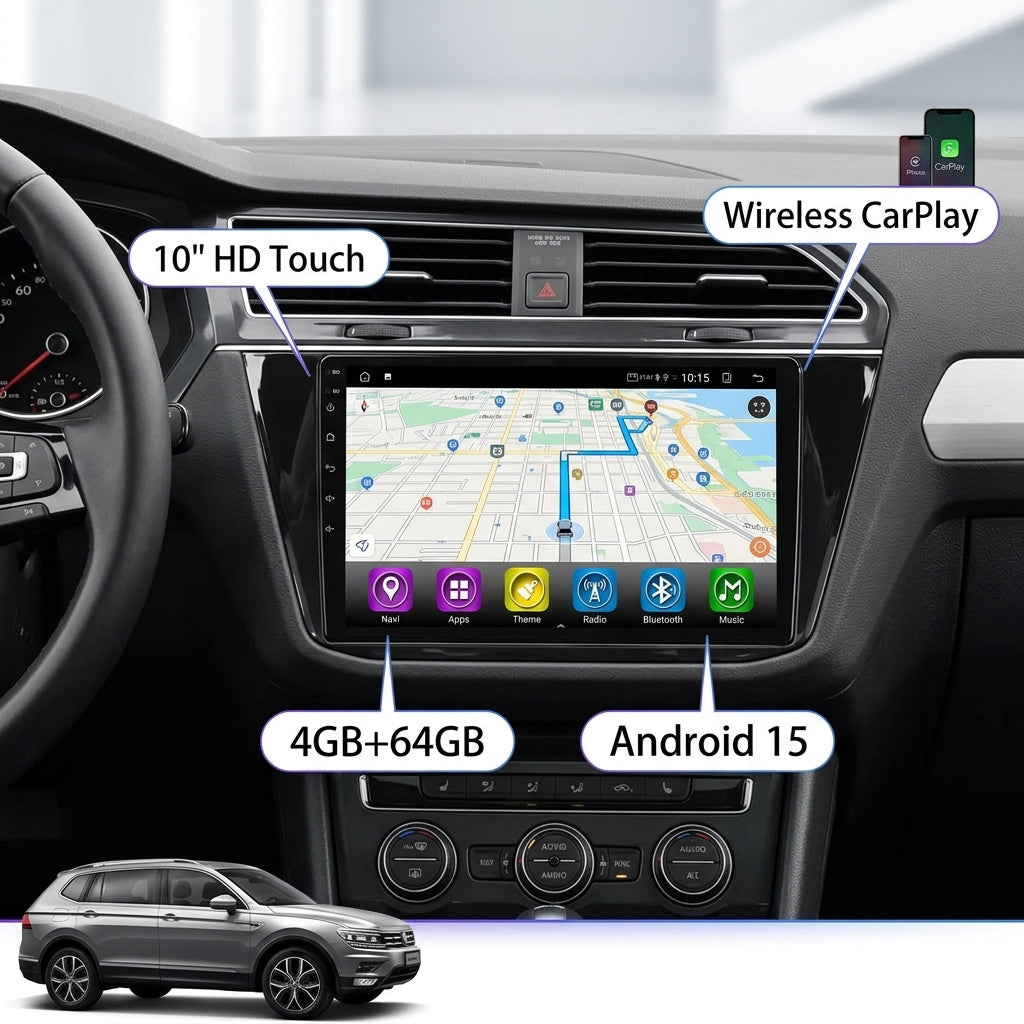 Android 15 Carplay 10 بوصة راديو سيارة لتويوتا لاند كروزر برادو 150 2014 - 2017 نظام ملاحة GPS مشغل وسائط متعددة ستريو DSP RDS WIFI