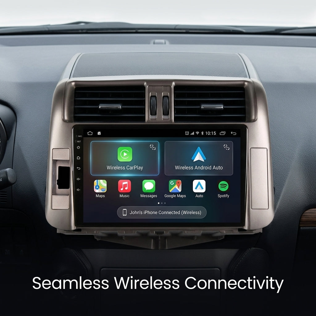 Android Car Navigation System for Toyota land cruiser Prado  J150 2009-2013 with Touch Screen, GPS, Bluetooth, WiFi, Apple CarPlay, Android Auto, Rear Camera Support, Smart Multimedia Player
