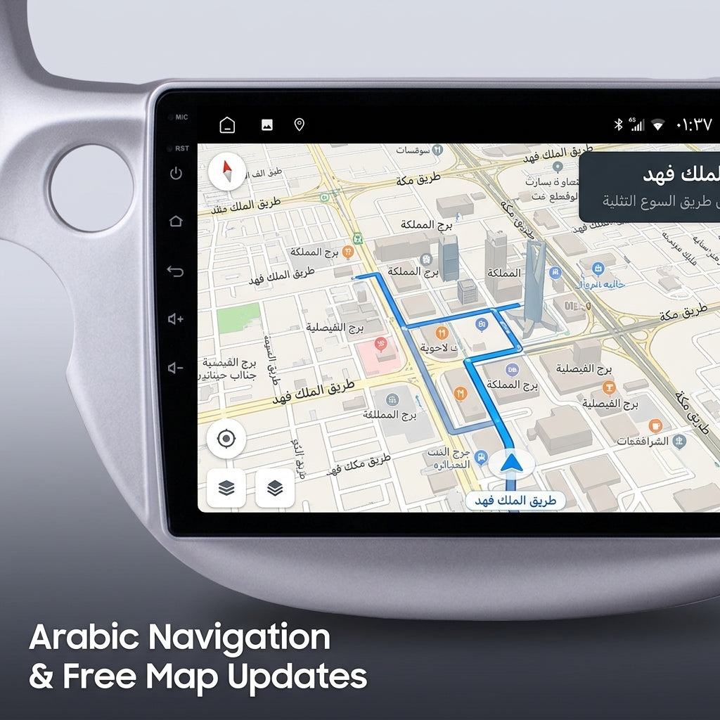 10 inch Android Car Navigation System for Honda fit 2008-2013 LHD with Touch Screen, GPS, Bluetooth, WiFi, Apple CarPlay, Android Auto, Rear Camera Support, Smart Multimedia Player