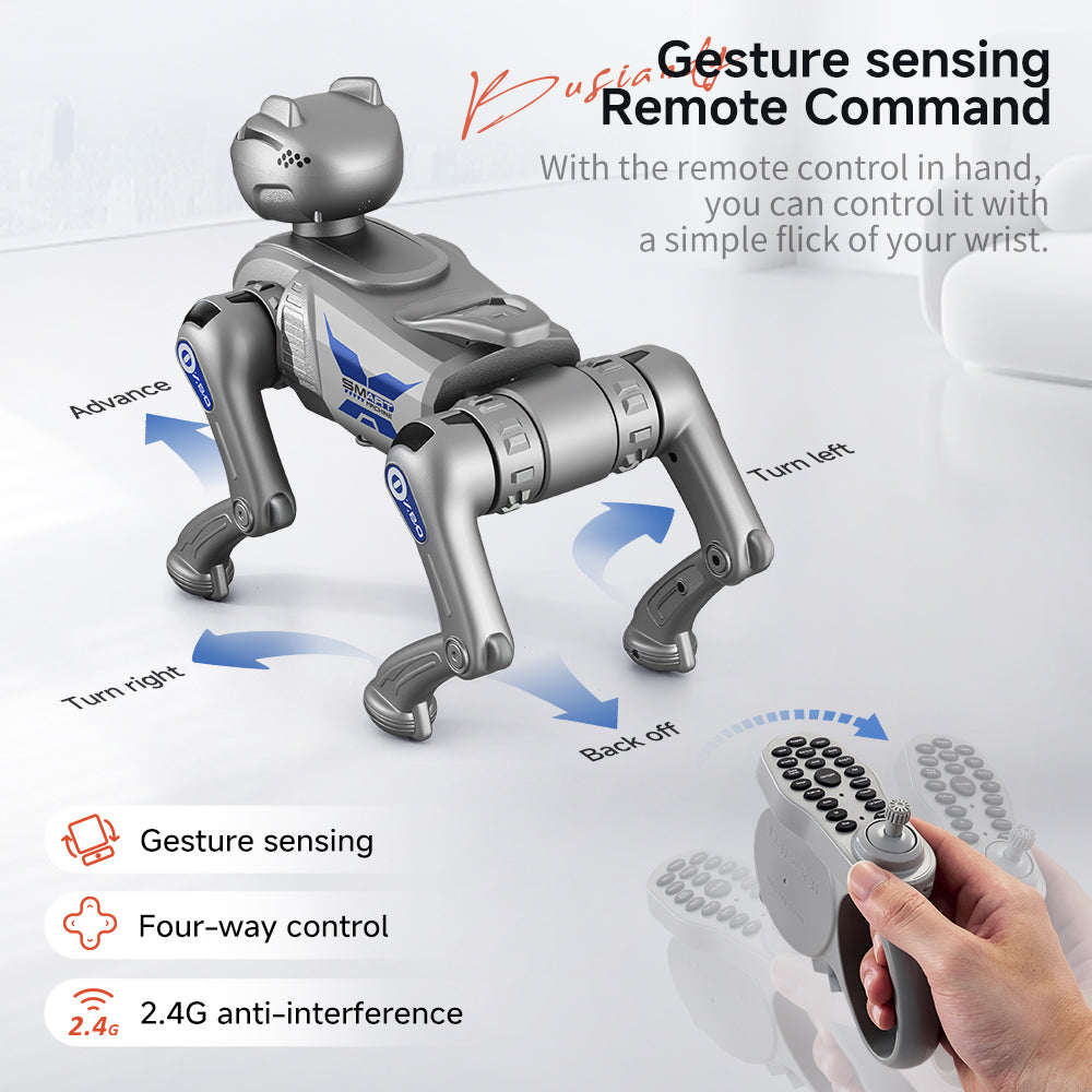 G1001 AI Smart Robot Dog Remote Control Walking Voice Touch Interaction Kids Companion Interactive Toy Learning Support Age 7-14