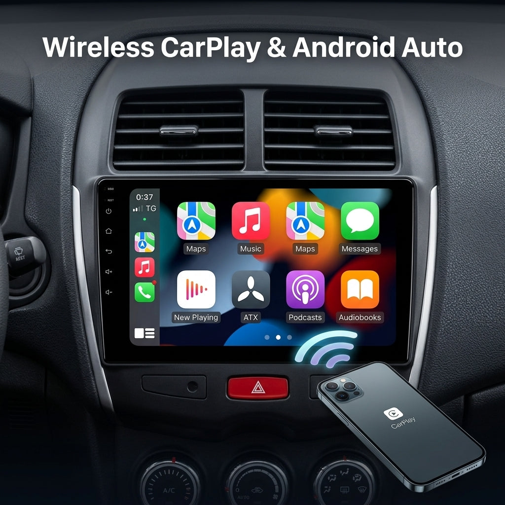 Android Car Navigation System for Mitsubishi  ASX 2013-2018 with Touch Screen, GPS, Bluetooth, WiFi, Apple CarPlay, Android Auto, Rear Camera Support, Smart Multimedia Player