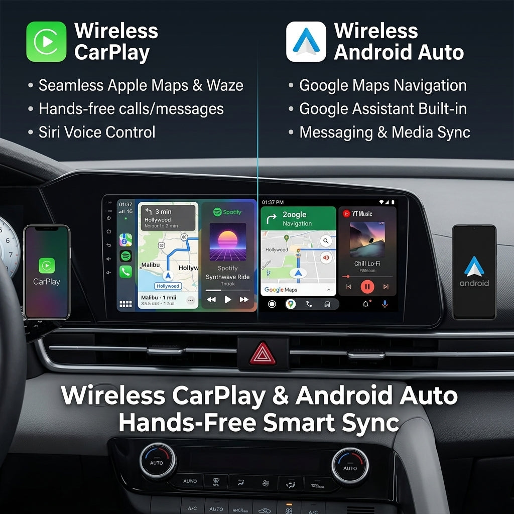 10 inch Android 15 Car Radio  for Hyundai Elantra 2021   with Touch Screen, GPS, Bluetooth, WiFi, Apple CarPlay, Android Auto, Rear Camera Support, Smart Multimedia Player