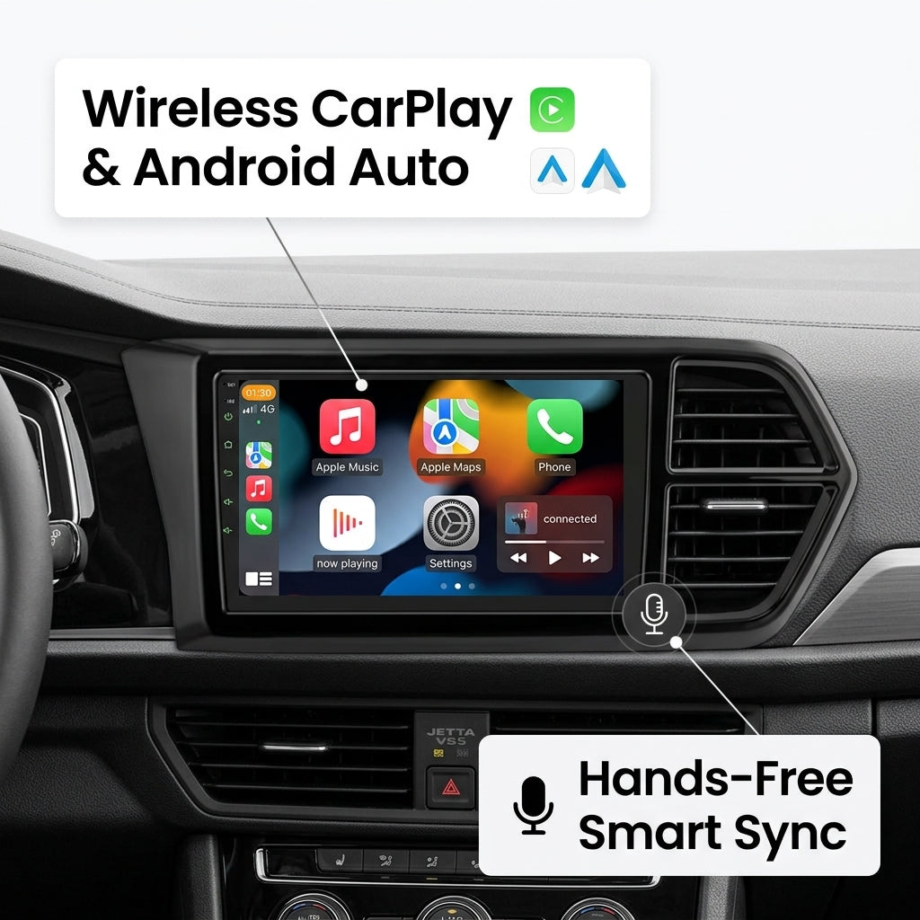 Smart Android Car Navigation for Volkswagen Jetta VS5 2020 with Touch Screen, GPS, Bluetooth, WiFi, Apple CarPlay, Android Auto, Rear Camera Support, Smart Multimedia Player