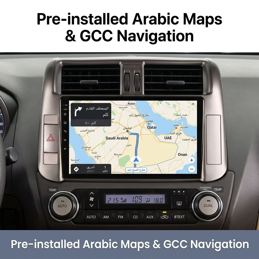 Android Car Navigation System for Toyota land cruiser Prado  J150 2009-2013 with Touch Screen, GPS, Bluetooth, WiFi, Apple CarPlay, Android Auto, Rear Camera Support, Smart Multimedia Player