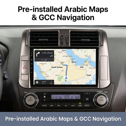 Android Car Navigation System for Toyota land cruiser Prado  J150 2009-2013 with Touch Screen, GPS, Bluetooth, WiFi, Apple CarPlay, Android Auto, Rear Camera Support, Smart Multimedia Player