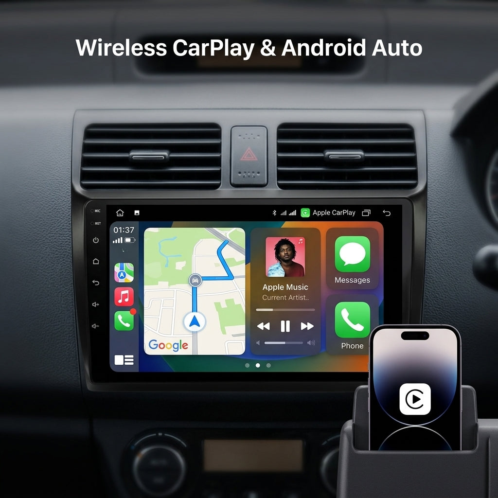 Android Car Navigation System for Suzuki Swift 2009-2018 with Touch Screen, GPS, Bluetooth, WiFi, Apple CarPlay, Android Auto, Rear Camera Support, Smart Multimedia Player