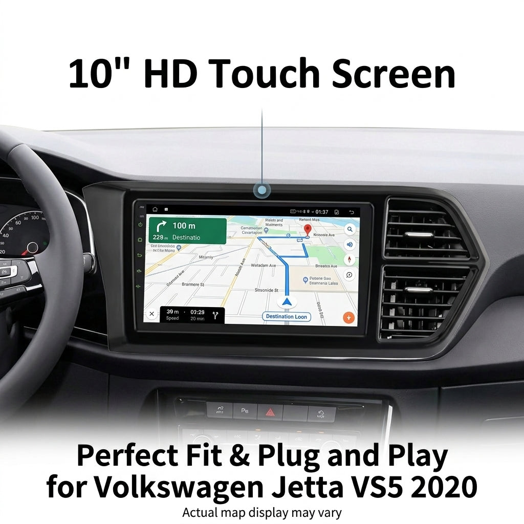 Smart Android Car Navigation for Volkswagen Jetta VS5 2020 with Touch Screen, GPS, Bluetooth, WiFi, Apple CarPlay, Android Auto, Rear Camera Support, Smart Multimedia Player