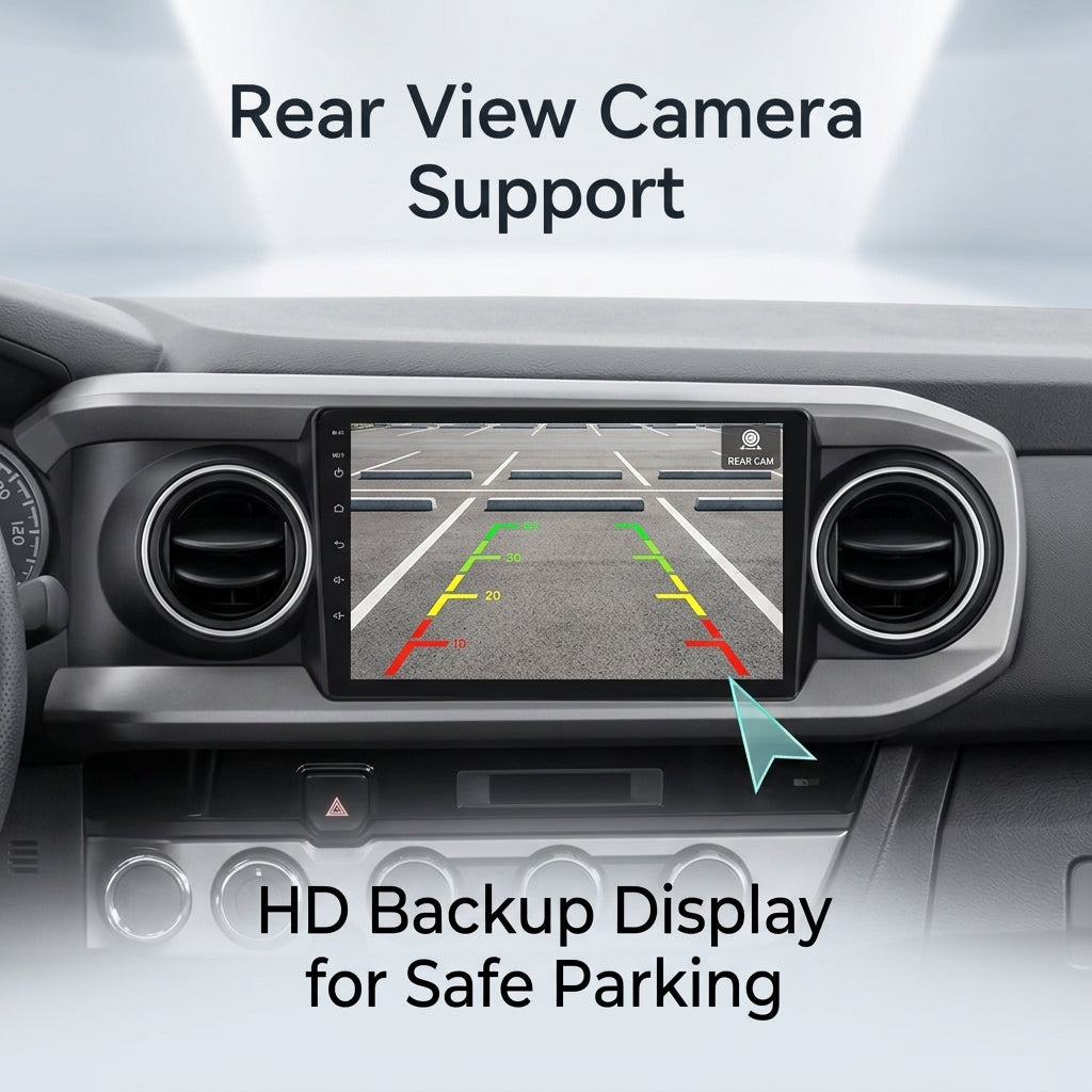 10 inch Android Car Radio  for Toyota Tacoma 2016 with Touch Screen, GPS, Bluetooth, WiFi, Apple CarPlay, Android Auto, Rear Camera Support, Smart Multimedia Player