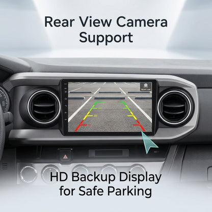 10 inch Android Car Radio  for Toyota Tacoma 2016 with Touch Screen, GPS, Bluetooth, WiFi, Apple CarPlay, Android Auto, Rear Camera Support, Smart Multimedia Player