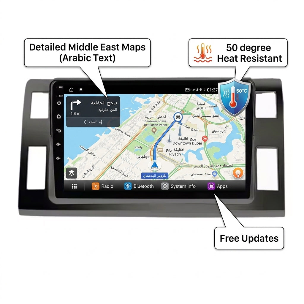 Android 15 Carplay 10 بوصة راديو سيارة لتويوتا لاند كروزر برادو 150 2014 - 2017 نظام ملاحة GPS مشغل وسائط متعددة ستريو DSP RDS WIFI