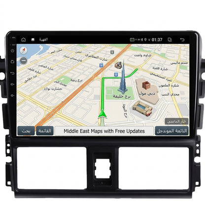 Android Car Navigation System for Toyota Vios 2014-2016 with Touch Screen, GPS, Bluetooth, WiFi, Apple CarPlay, Android Auto, Rear Camera Support, Smart Multimedia Player