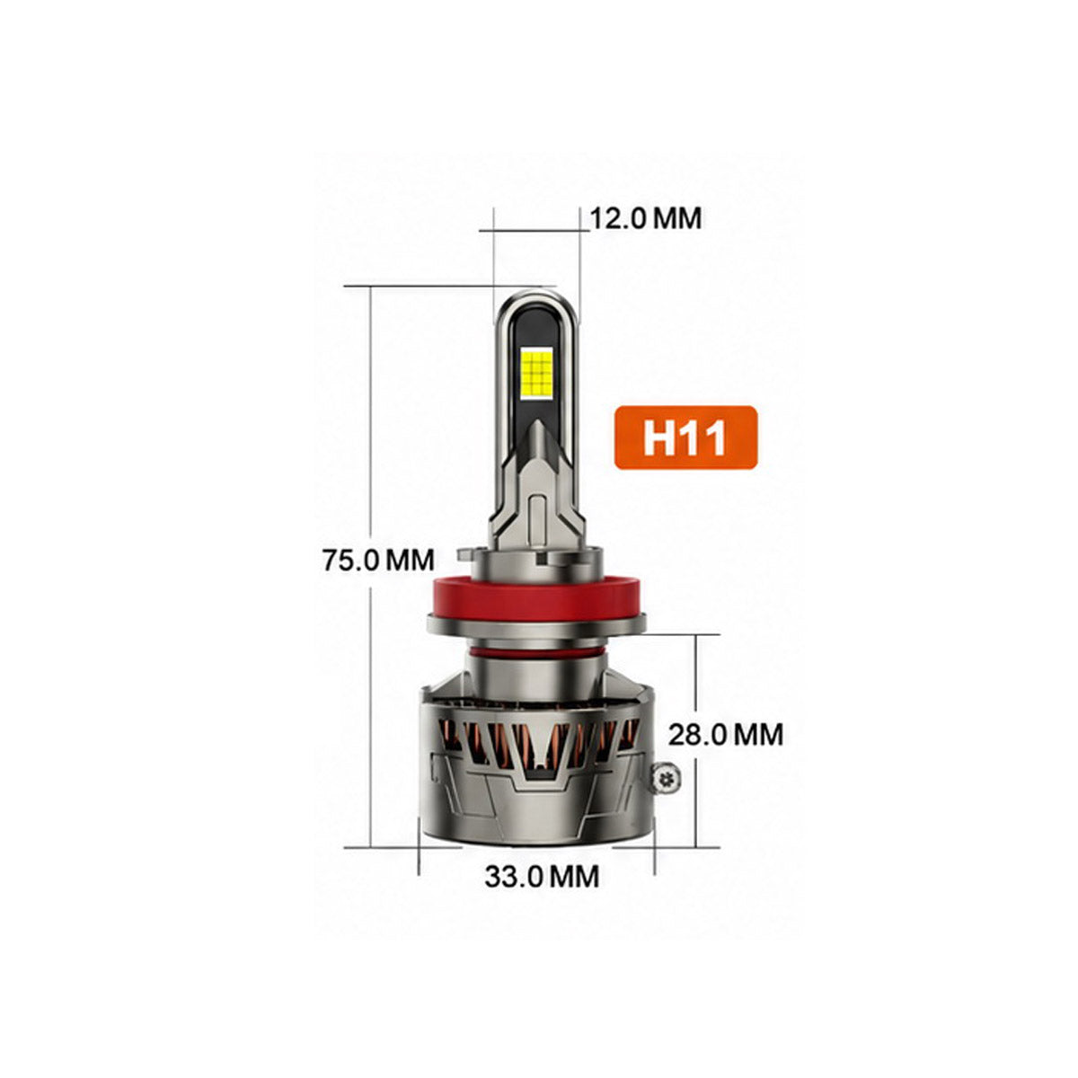 Y2-H1-6500K LED Car Bulb 125W High Brightness Light 6500K White Beam IP67 Waterproof Automotive Headlight Upgrade