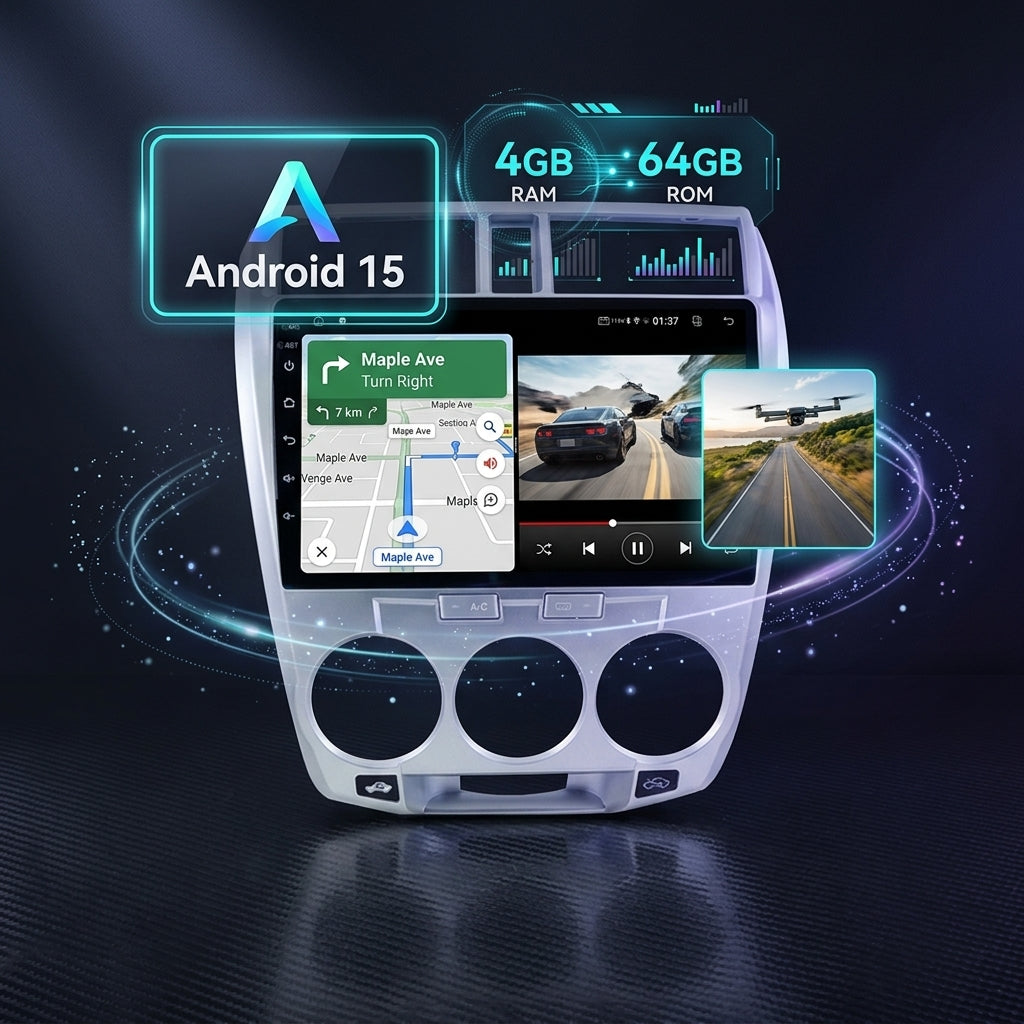 Premium Android Smart Car Multimedia System for Honda City 2008-2014 HD Touch Screen Navigation  Wireless CarPlay Android Auto  GPS 4K Entertainment