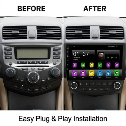 Smart Android Car Stereo System for Honda Accord 2003-2007 with GPS Navigation, Bluetooth 5.0, Dual WiFi, Wireless CarPlay, Android Auto, 4K Video, Rear Camera Support