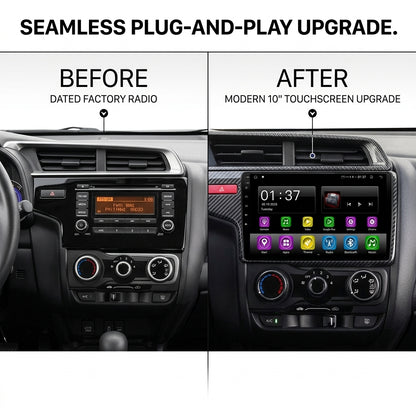 10 inch Android Car Navigation System for Honda fit  Jazz 2014-2018 LHD with Touch Screen, GPS, Bluetooth, WiFi, Apple CarPlay, Android Auto, Rear Camera Support, Smart Multimedia Player