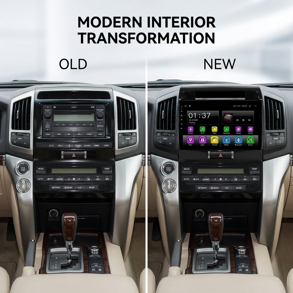 Android Car Navigation System for Toyota land cruiser 2007-2015 with Touch Screen, GPS, Bluetooth, WiFi, Apple CarPlay, Android Auto, Rear Camera Support, Smart Multimedia Player