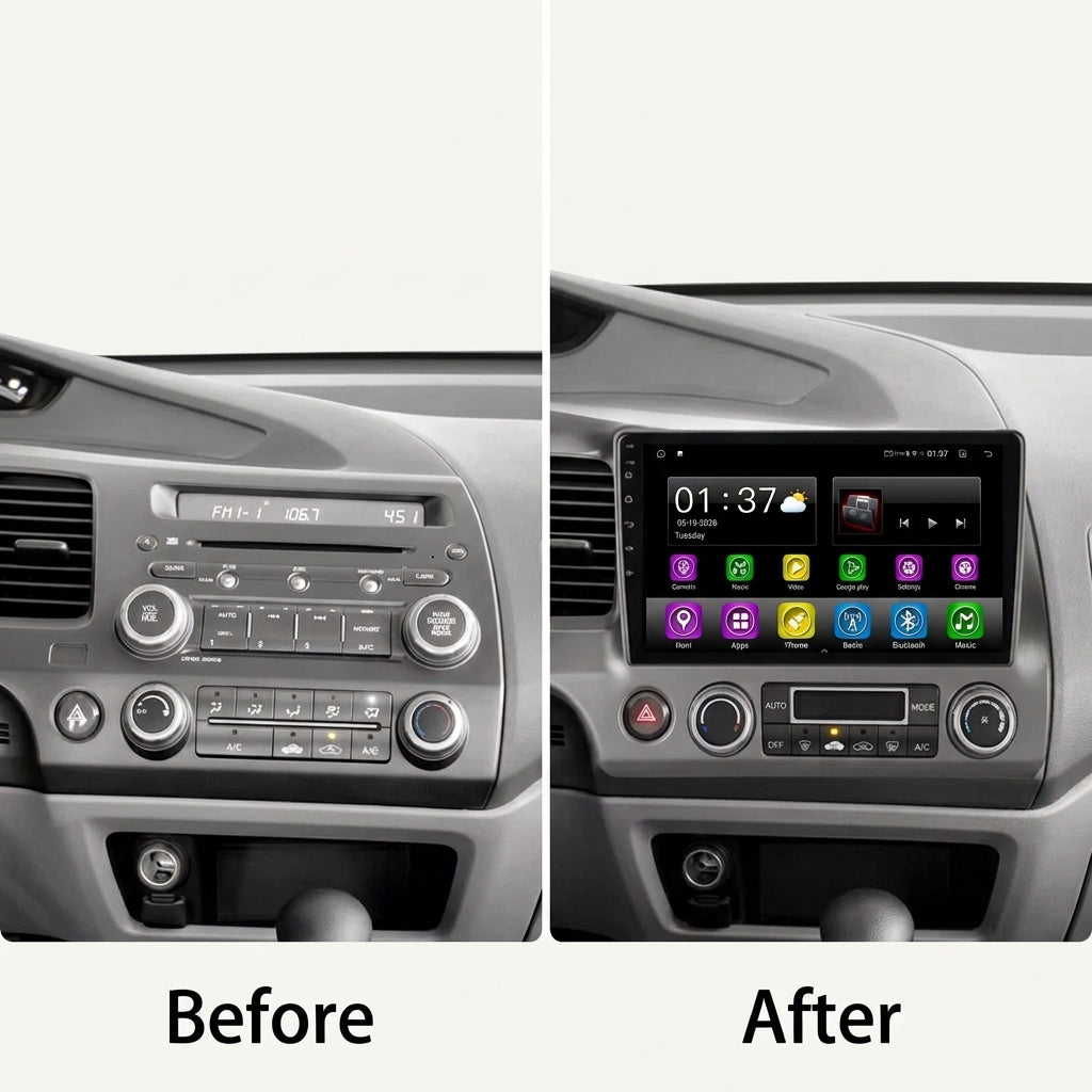 Premium Android Smart Car Multimedia System for Honda Civic 2008-2011 LHD  HD Touch Screen Navigation  Wireless CarPlay Android Auto  GPS 4K Entertainment