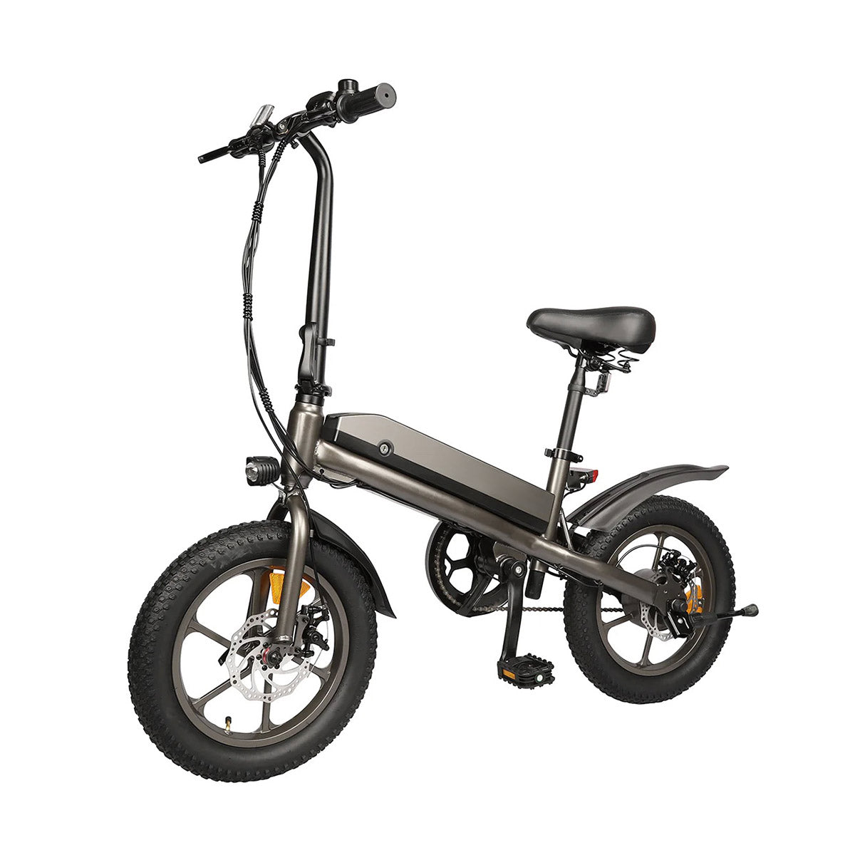 S5 16" x 3" Fat-Tire Folding Electric Bike — 500W Peak Power Motor, Portable Lithium-Powered E-Bike for Adults, City Commuter Folding Bicycle