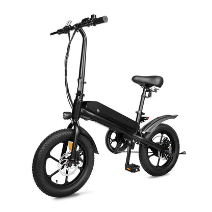 S5 16" x 3" Fat-Tire Folding Electric Bike — 500W Peak Power Motor, Portable Lithium-Powered E-Bike for Adults, City Commuter Folding Bicycle