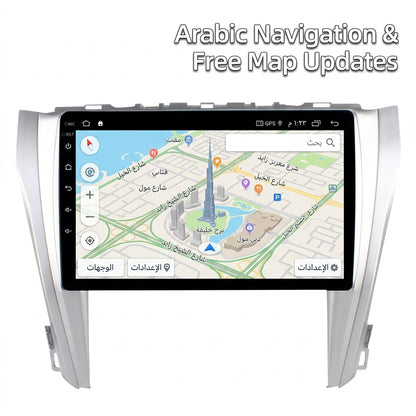 Smart Android Car Stereo System for Toyota Camry 2015-2016 with GPS Navigation, Bluetooth 5.0, Dual WiFi, Wireless CarPlay, Android Auto, 4K Video, Rear Camera Support