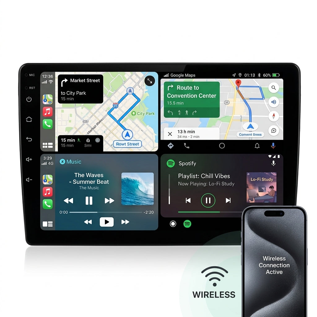 10 inch Android Car Navigation System for Honda fit  Jazz 2014-2018 LHD with Touch Screen, GPS, Bluetooth, WiFi, Apple CarPlay, Android Auto, Rear Camera Support, Smart Multimedia Player