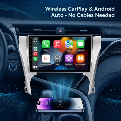 Smart Android Car Stereo System for Toyota Camry 2012-2014 with GPS Navigation, Bluetooth 5.0, Dual WiFi, Wireless CarPlay, Android Auto, 4K Video, Rear Camera Support