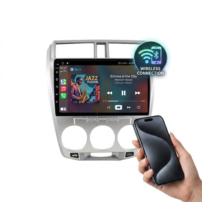 Premium Android Smart Car Multimedia System for Honda City 2008-2014 HD Touch Screen Navigation  Wireless CarPlay Android Auto  GPS 4K Entertainment