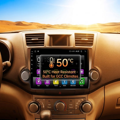 Smart Android Car Stereo System for  Toyota highlander 2009-2014 with GPS Navigation, Bluetooth 5.0, Dual WiFi, Wireless CarPlay, Android Auto, 4K Video, Rear Camera Support