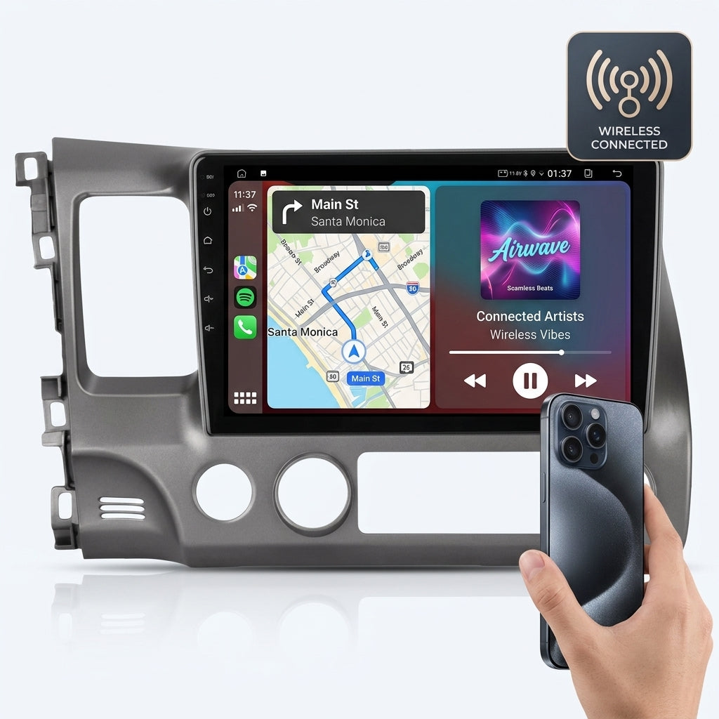 Premium Android Smart Car Multimedia System for Honda Civic 2008-2011 LHD  HD Touch Screen Navigation  Wireless CarPlay Android Auto  GPS 4K Entertainment
