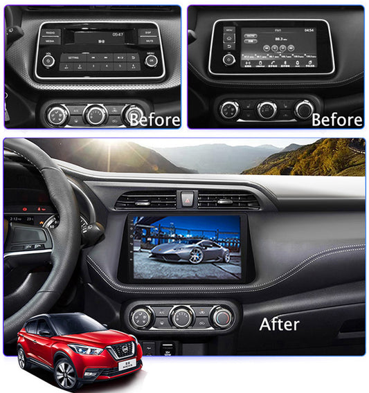 Android Car Navigation System for Nissan Kicks 2017-2018 with Touch Screen, GPS, Bluetooth, WiFi, Apple CarPlay, Android Auto, Rear Camera Support, Smart Multimedia Player