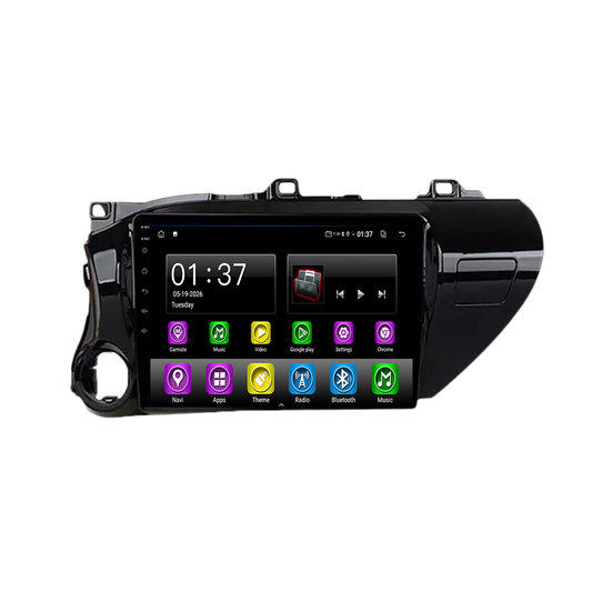 Smart Android Car Stereo System for Toyota Hilux 2013-2018 with GPS Navigation, Bluetooth 5.0, Dual WiFi, Wireless CarPlay, Android Auto, 4K Video, Rear Camera Support