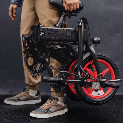 S7-14 Folding Electric Bicycle 350W Motor 36V 6Ah Lithium Battery 14 Inch Wheel Compact Folding Design LED Display