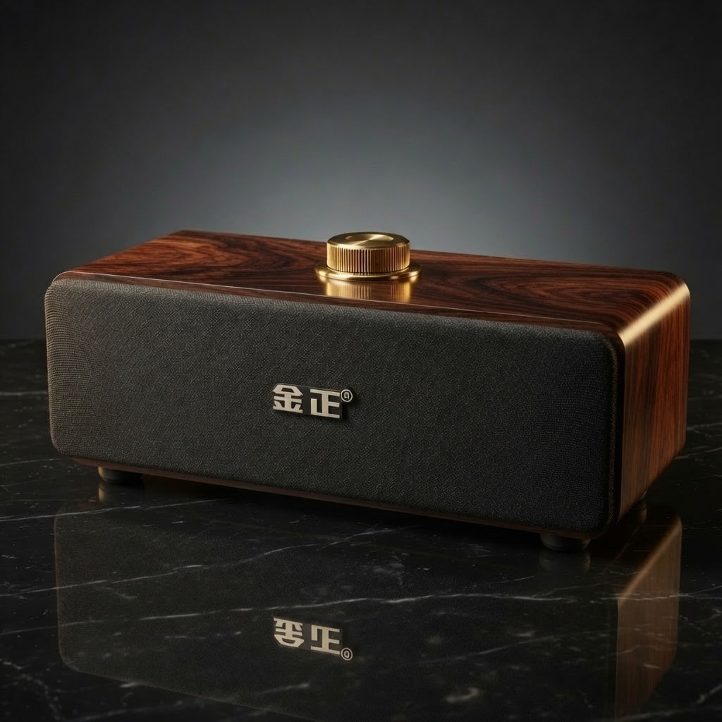 M4005 Desktop Bluetooth Speaker USB Powered Dual Speaker Wooden Design Portable Audio System