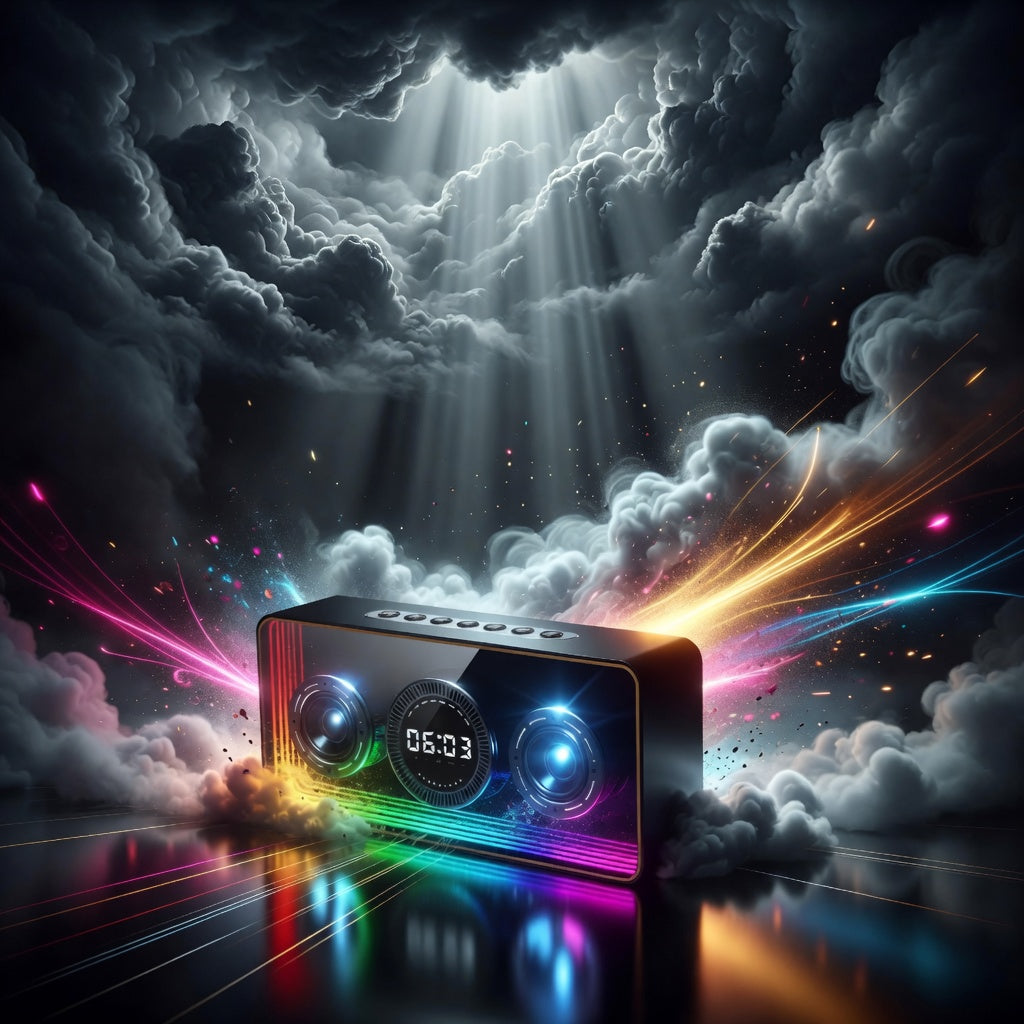 K10 2.1 Channel Bluetooth Speaker 40W High Power Built-in 8000mAh Battery Portable Mini Speaker with RGB Light Bluetooth 5.3 4-Hour Playback