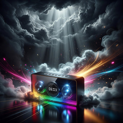 K10 2.1 Channel Bluetooth Speaker 40W High Power Built-in 8000mAh Battery Portable Mini Speaker with RGB Light Bluetooth 5.3 4-Hour Playback