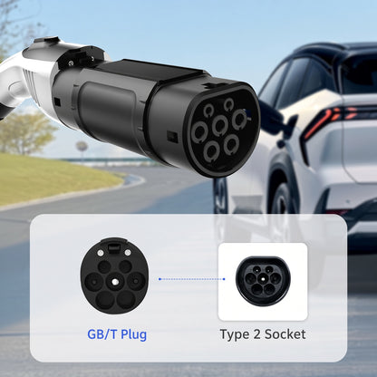 GB/T-T2 Portable Conversion Adapter for New Energy Vehicles AC380V Max 32A IP55 Plug and Play