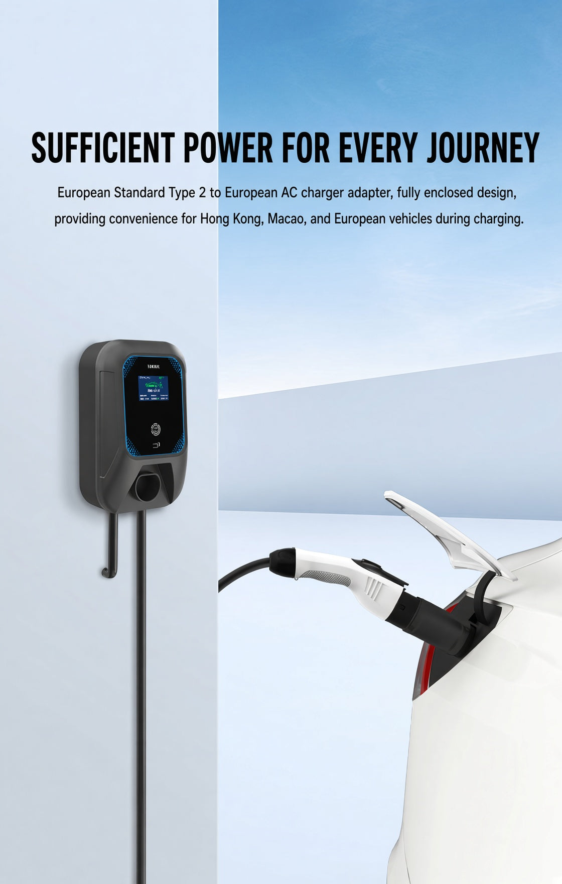GB/T-T2 Portable Conversion Adapter for New Energy Vehicles AC380V Max 32A IP55 Plug and Play