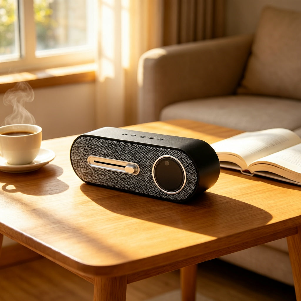 JY78-Pro AI Smart Bluetooth Speaker 10W Desktop Audio System with Translation Weather Radio and White Noise