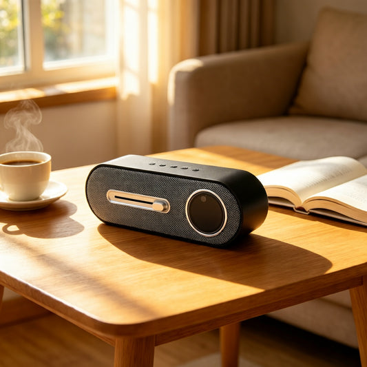 JY78-Pro AI Smart Bluetooth Speaker 10W Desktop Audio System with Translation Weather Radio and White Noise