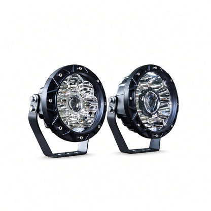 C7-R''SD-B-W 7 Inch Off-Road LED Light 120W 9-30V 6500K Cool White Cree 3535 Pair